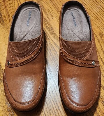 Zapato para mujer Hush Puppies de cuero tostado señorial talla 7N Foto 1 de 4