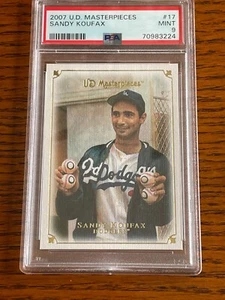 2007 UPPER DECK MASTERPIECES #17 SANDY KOUFAX CARD DODGERS PSA 9 - Picture 1 of 2