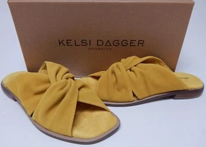 Kelsi Dagger Brooklyn Twist Size 7 M EU 37.5 Women's Suede Slide Sandals Mellow - Picture 1 of 9