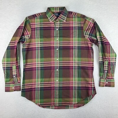 Camisa Polo Ralph Lauren Para Hombres Grande A Cuadros Regent Calce Clásico Vestido Abotonado Foto 1 de 4