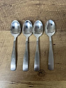 CAMBRIDGE stainless flatware 4 Teaspoons Madison satin flat tip fiddle shape - Picture 1 of 3