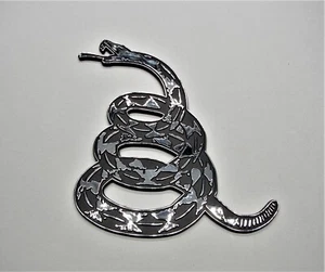 DON'T TREAD ON ME GADSDEN FLAG 3D CAR EMBLEM STICKER DECAL  - Picture 1 of 12