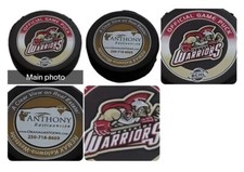 WESTSIDE WARRIORS BCHL OFFICIAL GAME PUCK MADE IN 🇨🇦 REMAX REAL ESTATE SPONSOR