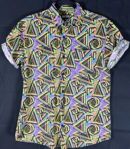 Super Massives Hemd Herren Small Rosa 90er Saved By The Bell Freizeit Button Down - Bild 1 von 8