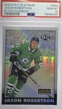 2020-21 O-Pee-Chee OPC Platinum Jason Robertson Retro Rainbow Rookie PSA 10 RC