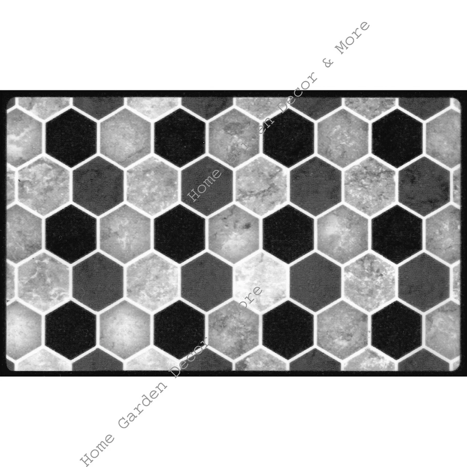 Calcomanía de arte de pared con salpicadero de aluminio de mármol blanco negro 17,7" x 29,5" palo peeling Foto 1 de 2