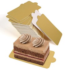 MINI SQUARE D'ORO IN CARTONE CAKE BASE, unico contenitore per torta 100 PEZZI CAK D8X9