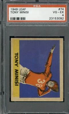1949 Leaf #74 Tony Minisi - PSA 4 - Image 1 of 2