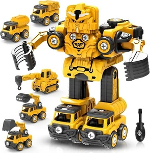 5 in 1 Take-Apart Transforming Robot, STEM Building Kit, Modular Car Toy - Picture 1 of 7