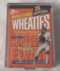 John Elway 1993 Denver Broncos Wheaties 75 años de campeones ¡¡Mini caja de cereales!!! - Imagen 1 de 5