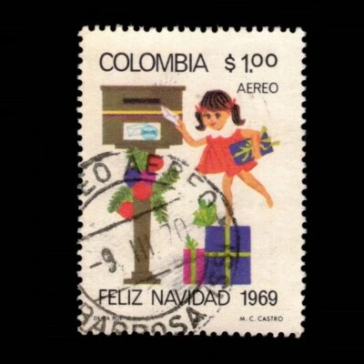 Colombia, Scott C524, Child Mailing Letter, 1969, used, 108955 - Image 1 of 2