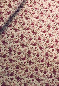 VTG Feminine Ditzy Tiny Floral Calico Shades of Purple Flowers on White BTFQ - Picture 1 of 5