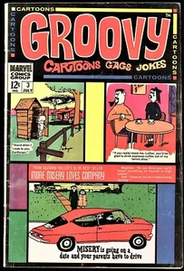 GROOVY COMICS #1-3 1968 FULL SET, MONKEES, BOB DYLAN, CARTOON MUSIC COMICS - Picture 1 of 4