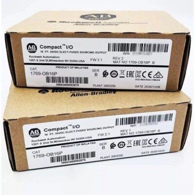 New Allen Bradley AB 1769-OB16P SER B CompactLogix 16 Pt D/O Module 1769OB16P - Photo 1/2