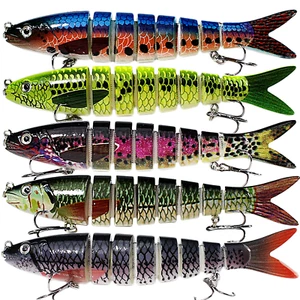 5 PIEZAS Señuelos de Pesca para Bañas Trucha Segmentados Multi Articulados Hundimiento Lento - Imagen 1 de 11