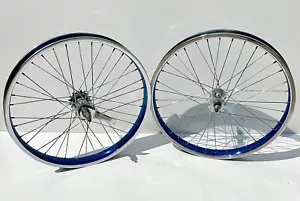 Set Cerchioni Ruota Vintage Old School 1985 20x2.125 Bmx Blu FEMCO Shimano Joy Tech - Foto 1 di 24