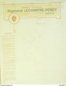 Lechantre-Penoy Raymond Facture  vierge (imprimerie) 1900 - Imagen 1 de 1