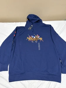 Polo Ralph Lauren Triple Pony Sudadera con Capucha Para Hombre Talla Mediana Azul Marino Talla XLT NUEVO CON ETIQUETAS - Imagen 1 de 8
