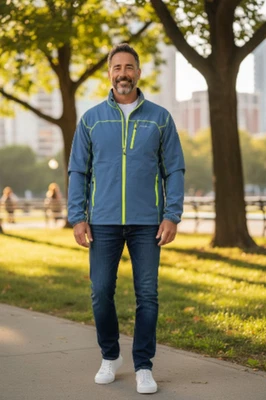 Chaqueta Eddie Bauer First Ascent Para Hombre Grande Alta Azul Softshell Cremallera Completa Elastizada Foto 1 de 4