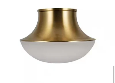 Kenroy Home Chelsea 7 in. 1-Light Black Flush Mount with Frosted Glass Shade - Image 1 of 4