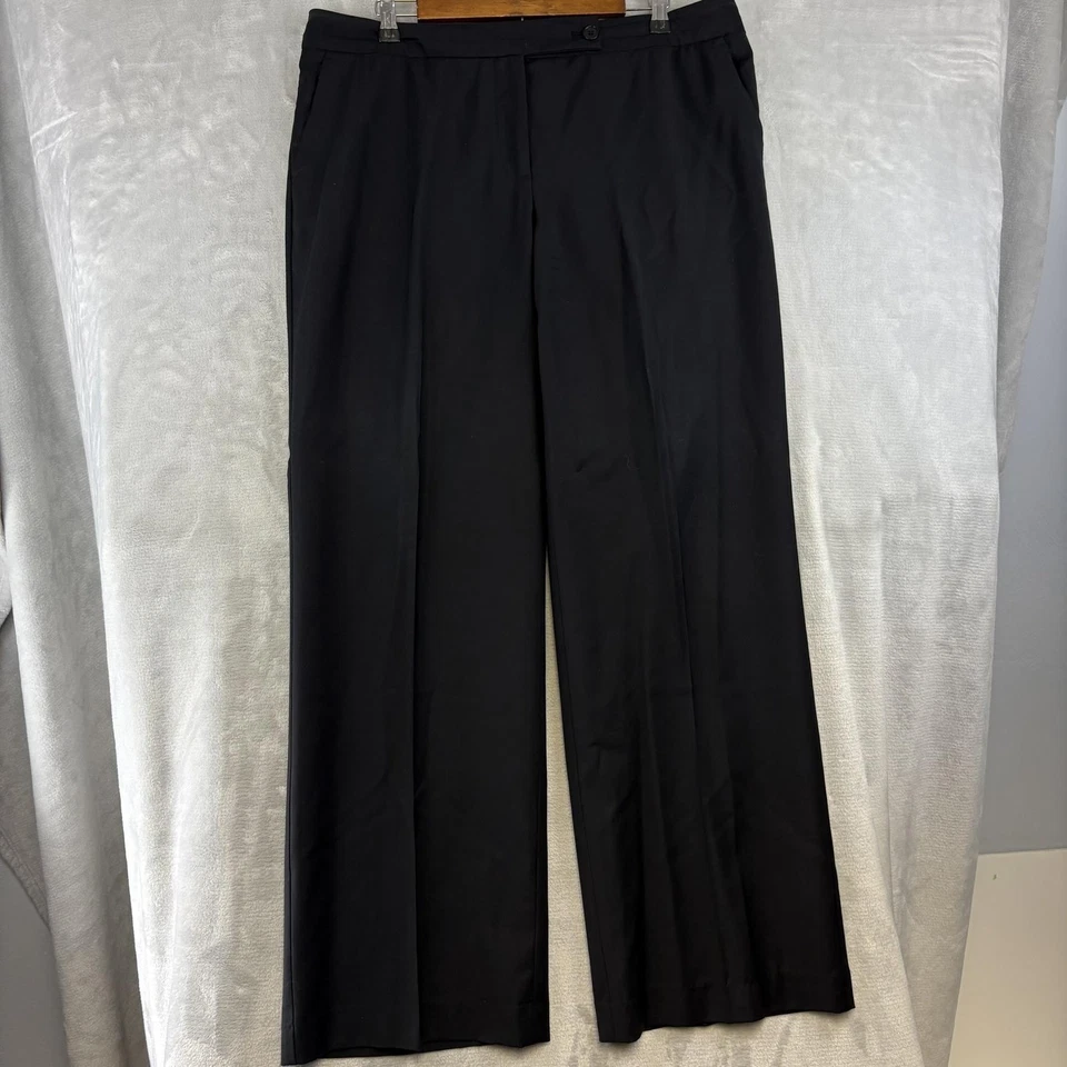 Talbots Pants Womens 14 Black Wool Blend Dress Trousers Signature Stretch Career - Image 1 of 4