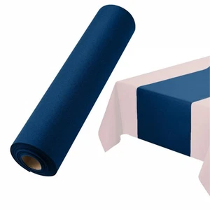 Disposable Table Runner for Dining Table, 16" 20-Pack Linen-Like Blue Paper T... - Picture 1 of 8
