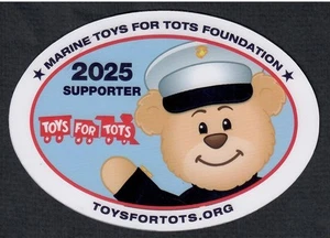 2025 SUPPORTER Marine Toys For Tots Foundation Magnet - I Combine S/H - Picture 1 of 1