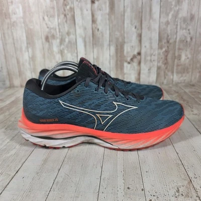 美津浓 Wave Rider 26 男式跑步鞋蓝色珊瑚色 9 码原始型 — 第 1/4 张图片