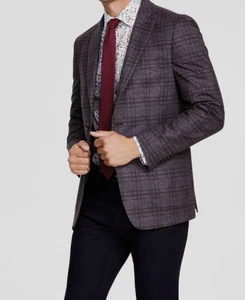 Bar III Men's Brown Slim-Fit Knit Blazer Suit Sport coats, Suit Jacket , 42S - Picture 1 of 4