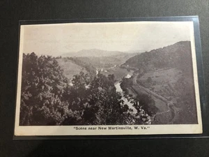 MARTINSVILLE WV LUFTAUFNAHME VON TAL & FLUSS UNBENUTZT POSTKARTE WEISSER RAND - Bild 1 von 2