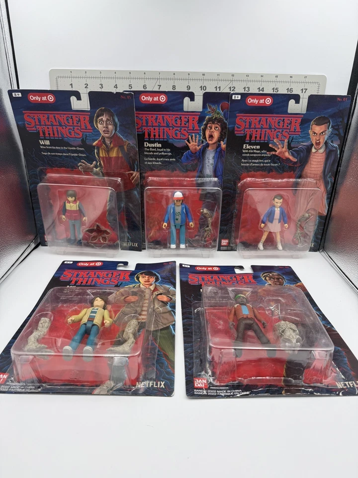 Stranger Things Bandai Full Set of 6 Action Figures Target Exclusive Read Desc - Image 1 of 4