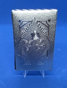  🃏 Metallic Silver + Rose 🌹 Pattern Poker Cards Brand New Nigh-Indestructible  - Picture 1 of 11