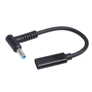 Type C Female Input to DC 4.5mm x 3.0mm Power PD Charge Cable For HP Laptop t - Zdjęcie 1 z 11