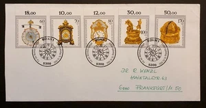 Germany stamp 1992 Humanitarian Relief Fund Clocks first day cover - Picture 1 of 2