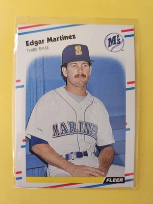 Fleer #378 1988 Edgar Martinez RC - Seattle Mariners Foto 1 de 2