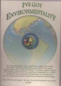 Disney  Pin - Jiminy Cricket  - I’ve Got Environmentally - 2001 - On Orig. Card - Picture 1 of 2