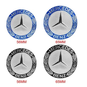 4X Nabendeckel für Mercedes Benz Emblem Radnabenkappen Sticker Set 56/65mm - Bild 1 von 3