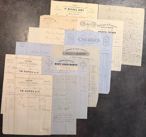 🦬Bel ensemble de 12 documents (courriers et factures) Fin XIXème siècle🦬 - Picture 1 of 14