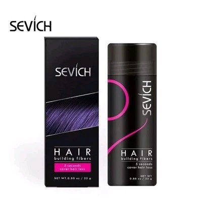 Sevich Hair Building Fibers 5 Seconds Cover Hair Loss Shade Black, 25g
