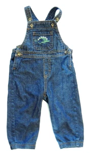 Just One You Carter's Latzhose 12 Monate bestickt grün Dinosaurier Denim - Bild 1 von 10