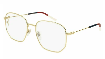 Новые большие очки для чтения GUCCI GG0396O 002 56-18 в золотой оправе - Изображение 1 из 4