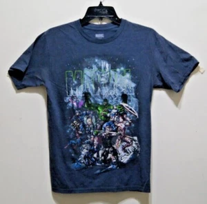 VTG Marvel Comics Thanos Hulk Thor Black Panther Blue T-Shirt Men's size S - Picture 1 of 3