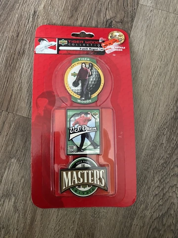 Tiger Woods Magnet Set The Masters Collection 3 Piece Upper Deck PGA  Sealed Cover