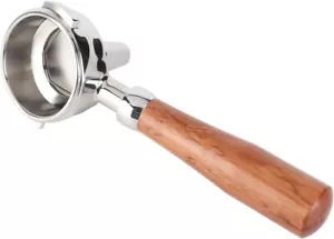 58mm Portafilter Bottomless 2 Ears Detachable Solid Wood And Stainless Steel - Picture 1 of 11