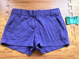 J. Crew Damen eingebrochene Chino Baumwolle Shorts mit Tasche lila Stil 61456 Größe 0 - Bild 1 von 8