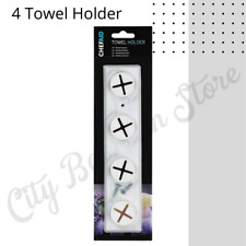 4 Tea Towel Holder Rail Rack Kitchen Bathroom Plastic Push To Grab Chef Aid 7217
