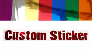 Chrome Colours Custom Text Font Wording Personalised Sticker Decal fonts 61-70 - Picture 1 of 22