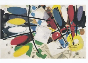 Postkarte: Ernst Wilhelm Nay - Mit weißen Rhomben - Picture 1 of 1