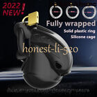 Fully Restraint Male Chastity Cage Silicone Adjustable Ring Anti-off Device