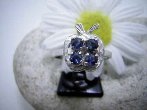 SAFIR APFEL DESIGN RING IN 925 STERLING SILBER SONDERPREIS VERS.GRÖßEN X1677 - Bild 1 von 2